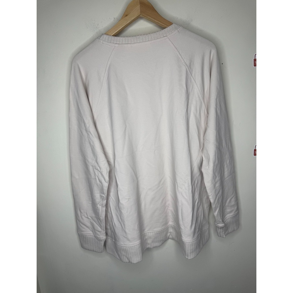 Belle by Kim Gravel French Terry Top with Wide Rib Trim. Crystal Taupe,sz L #16# - Picture 9 of 10